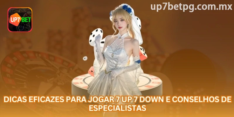 Mesa de 7 Up 7 Down com as áreas abaixo, sete e acima