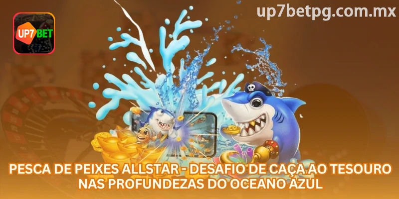 Tela de Allstar Fishing com cardumes e canhão na parte inferior