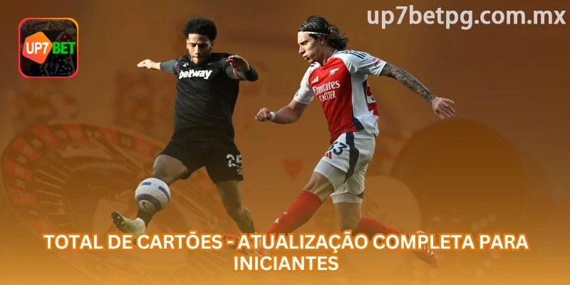 Árbitro mostrando cartão durante uma partida de futebol